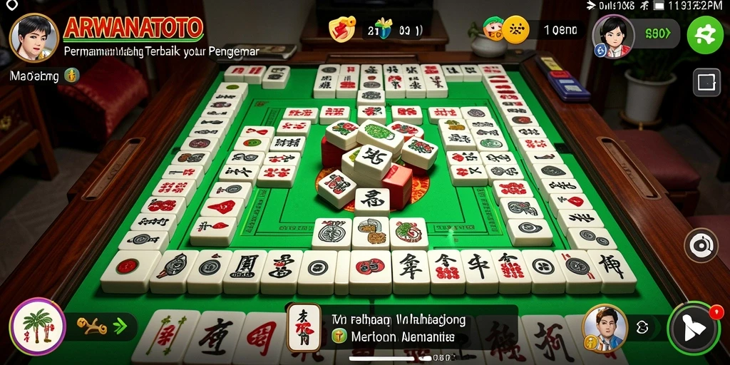 Tampilan gameplay Mahjong yang menegangkan dan menarik.