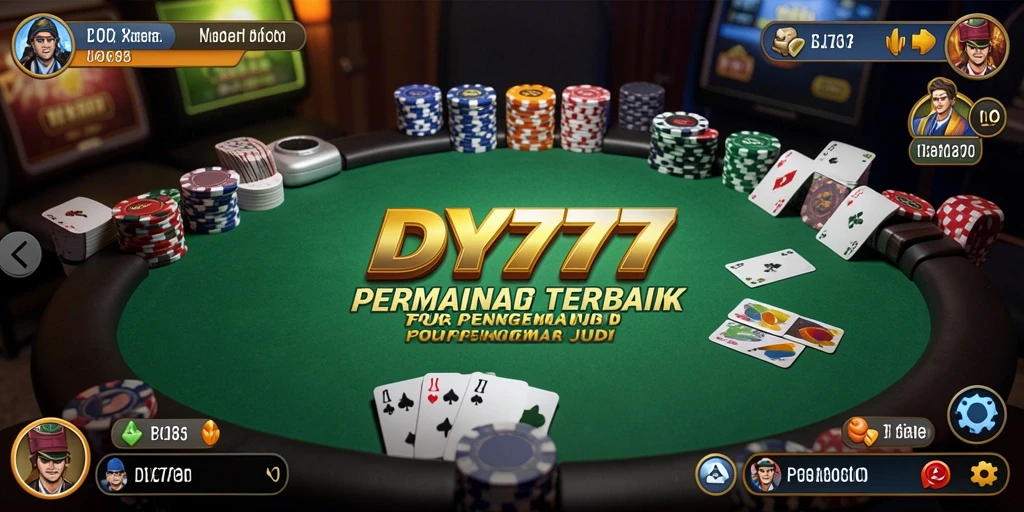 Gameplay menarik dari DY777 yang menunjukkan suasana Poker yang seru.