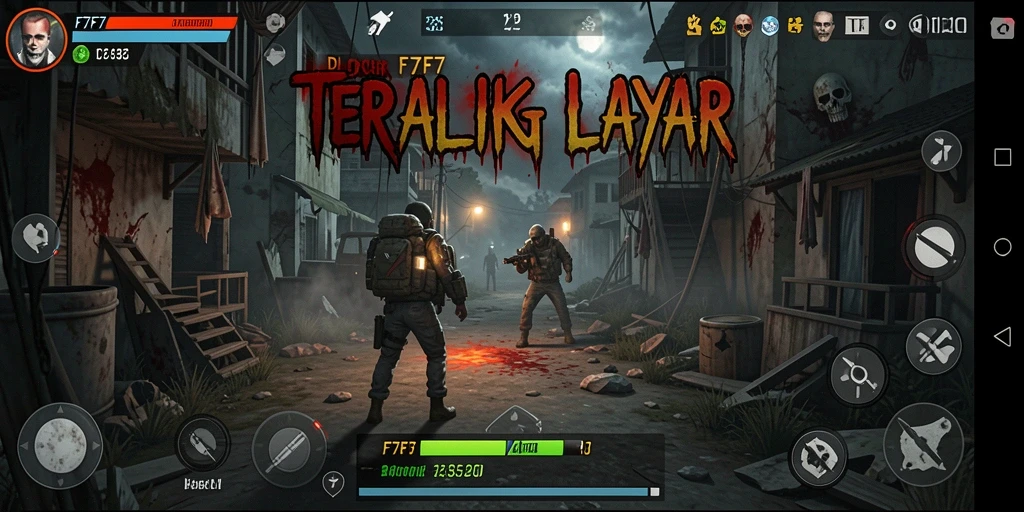 Tangkapan layar menampilkan gameplay mencekam dalam F7F7.