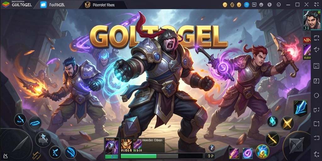 Tampilan gameplay seru dalam GOLTOGEL dengan aksi tim yang menegangkan.