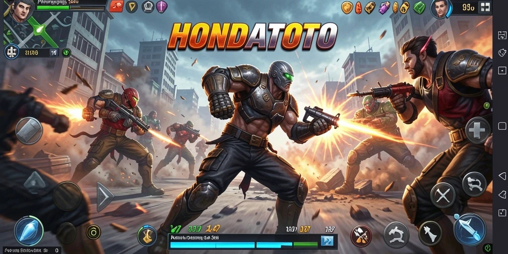 Tampilan gameplay seru dari HONDATOTO dengan aksi mendebarkan.