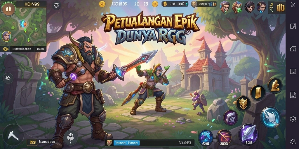 Screenshot KOIN99 menampilkan aksi seru dalam petualangan RPG.
