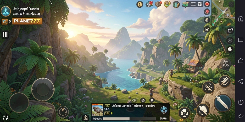 Screenshot PLANET77 yang menampilkan aksi eksplorasi dalam dunia terbuka.