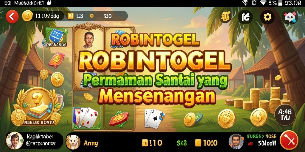Tampilan gameplay ROBINTOGEL yang menarik dan penuh warna.