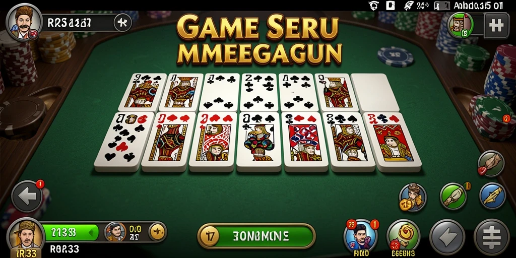 Screenshot gameplay RR33 menunjukkan keseruan bermain Domino secara online.