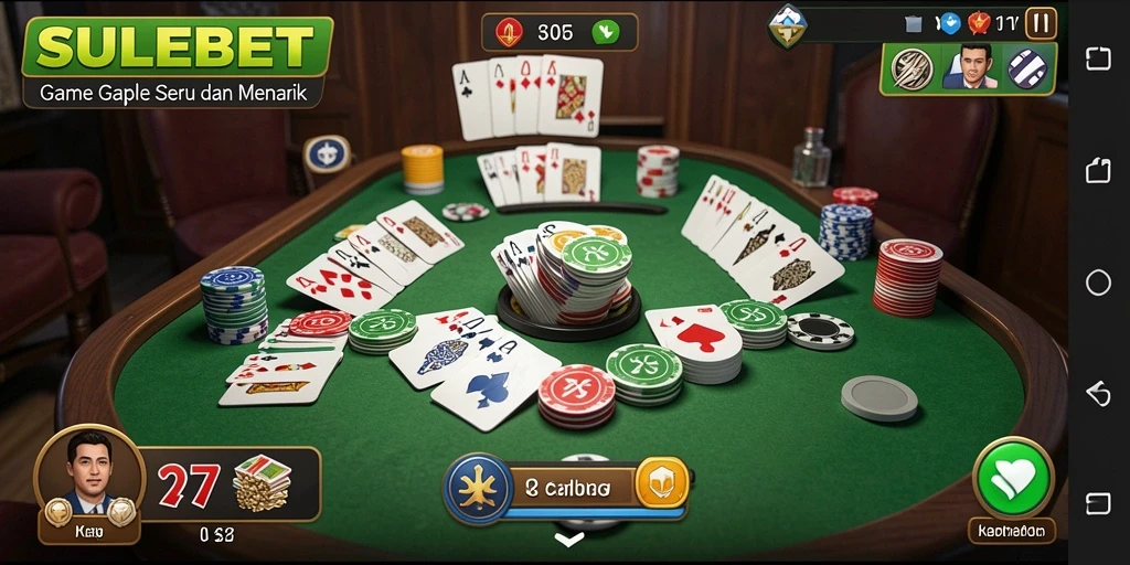 Tampilan gameplay seru dari SULEBET dalam permainan Gaple.