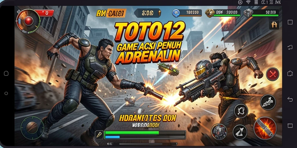 Tampilan gameplay TOTO12 dengan aksi mendebarkan dan pertempuran seru.