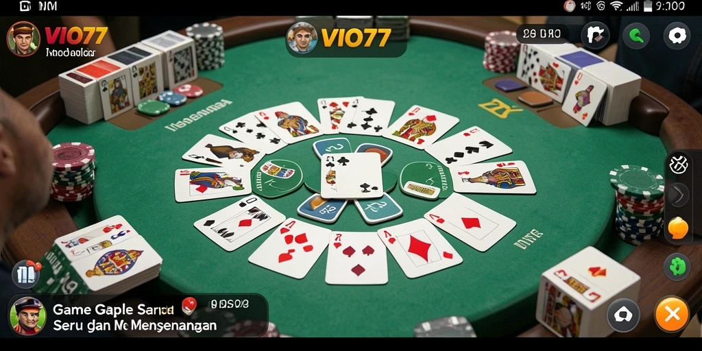 Tampilan menarik dalam gameplay Gaple VIO77 yang seru.