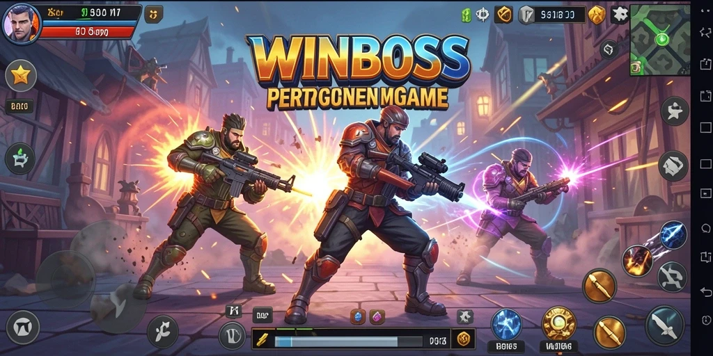 Tampilan atraktif dari gameplay pertarungan WINBOSS yang mendebarkan.
